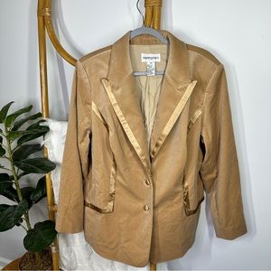 Bloomingdale’s Tan Blazer Jacket Coat sz 18